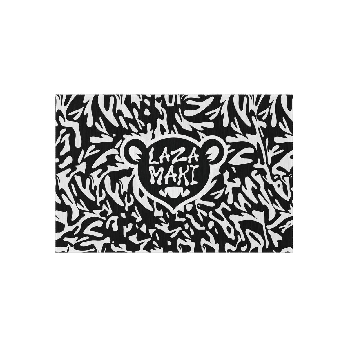 Feral Blush Black/White — Indoor/Outdoor Rug — Laza Maki Signature