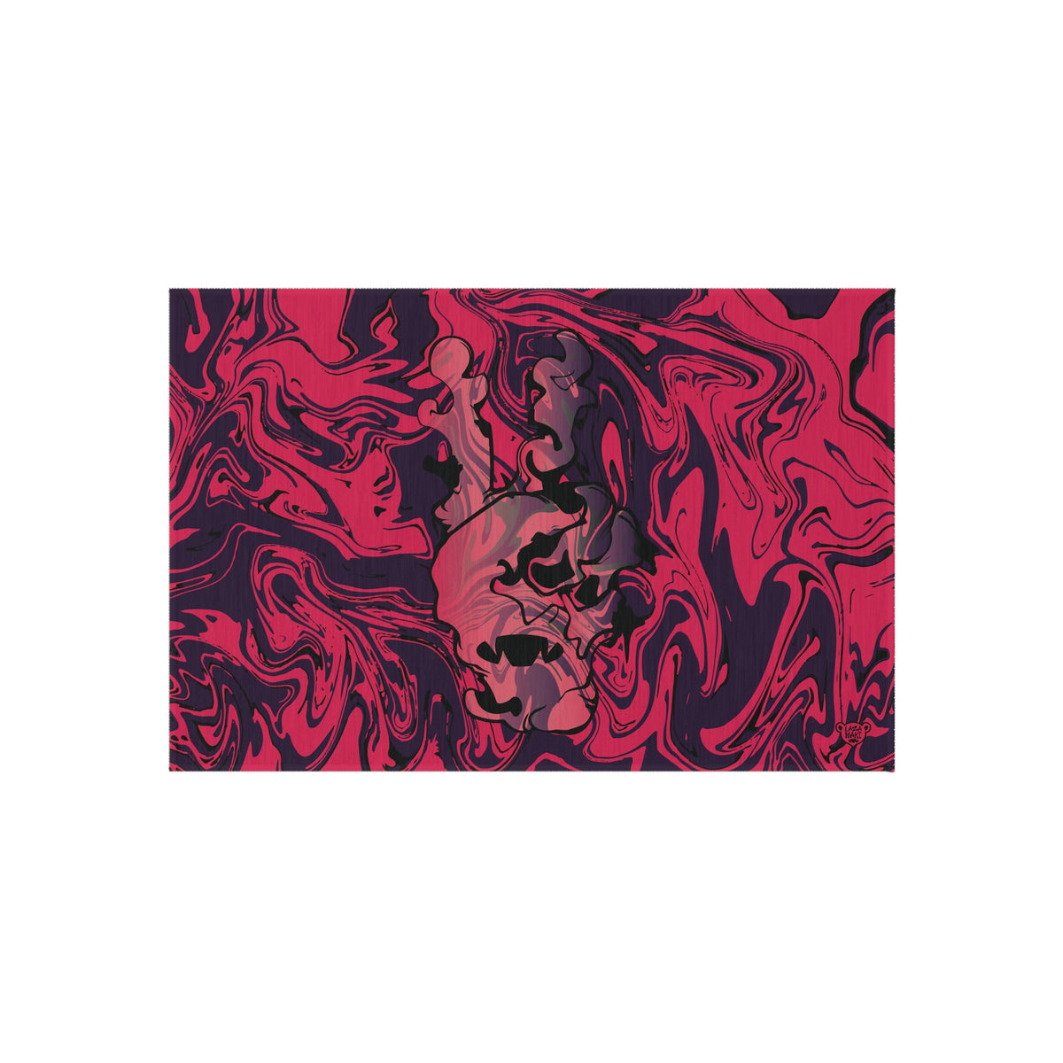 Laza Peace Hand Red/Purple — Indoor/Outdoor Rug
