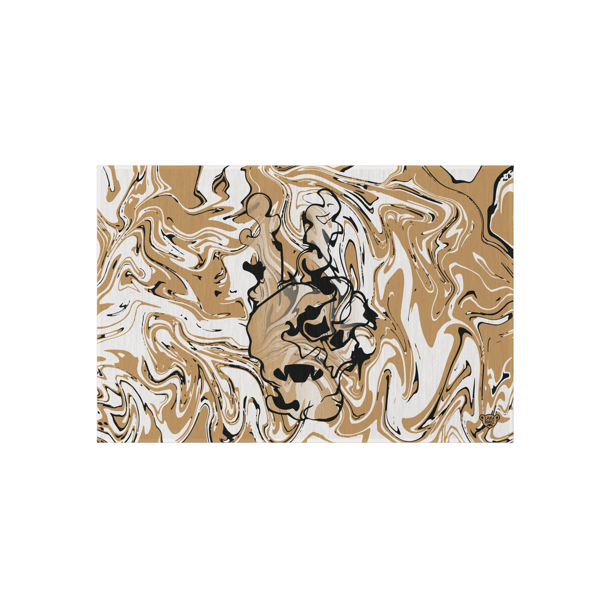 Laza Peace Hand Light Brown — Indoor/Outdoor Rug
