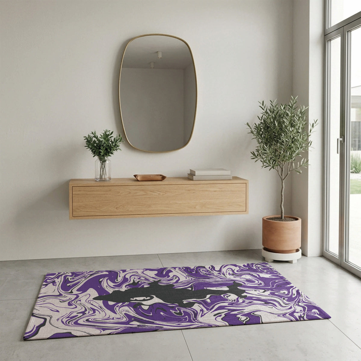 Laza Shark Purple — Indoor/Outdoor Rug