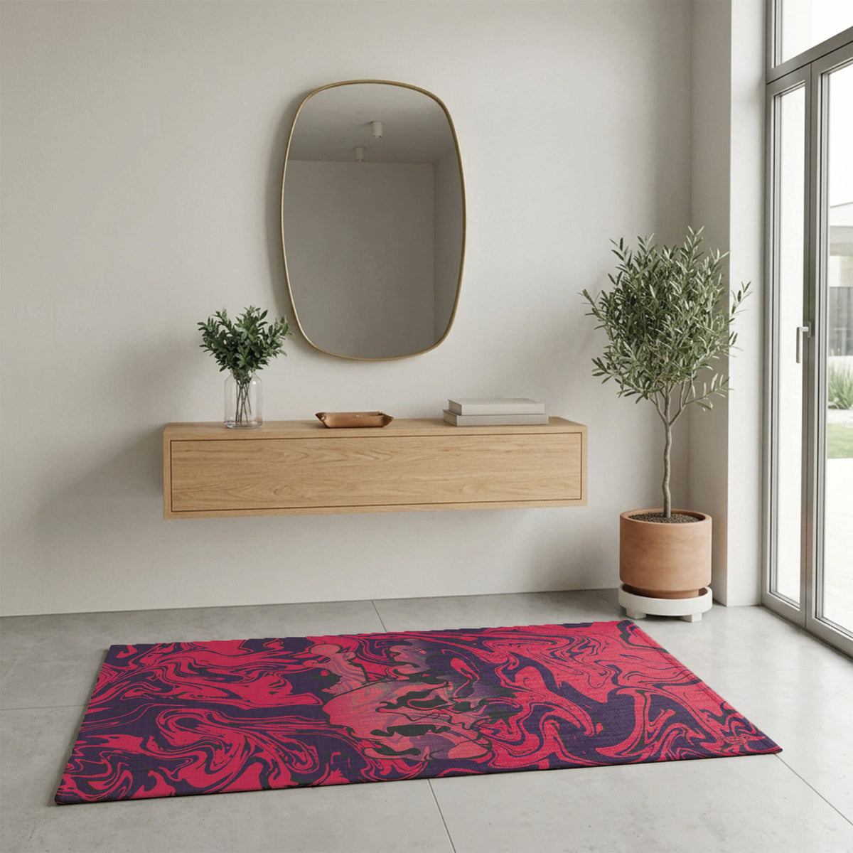 Laza Peace Hand Red/Purple — Indoor/Outdoor Rug
