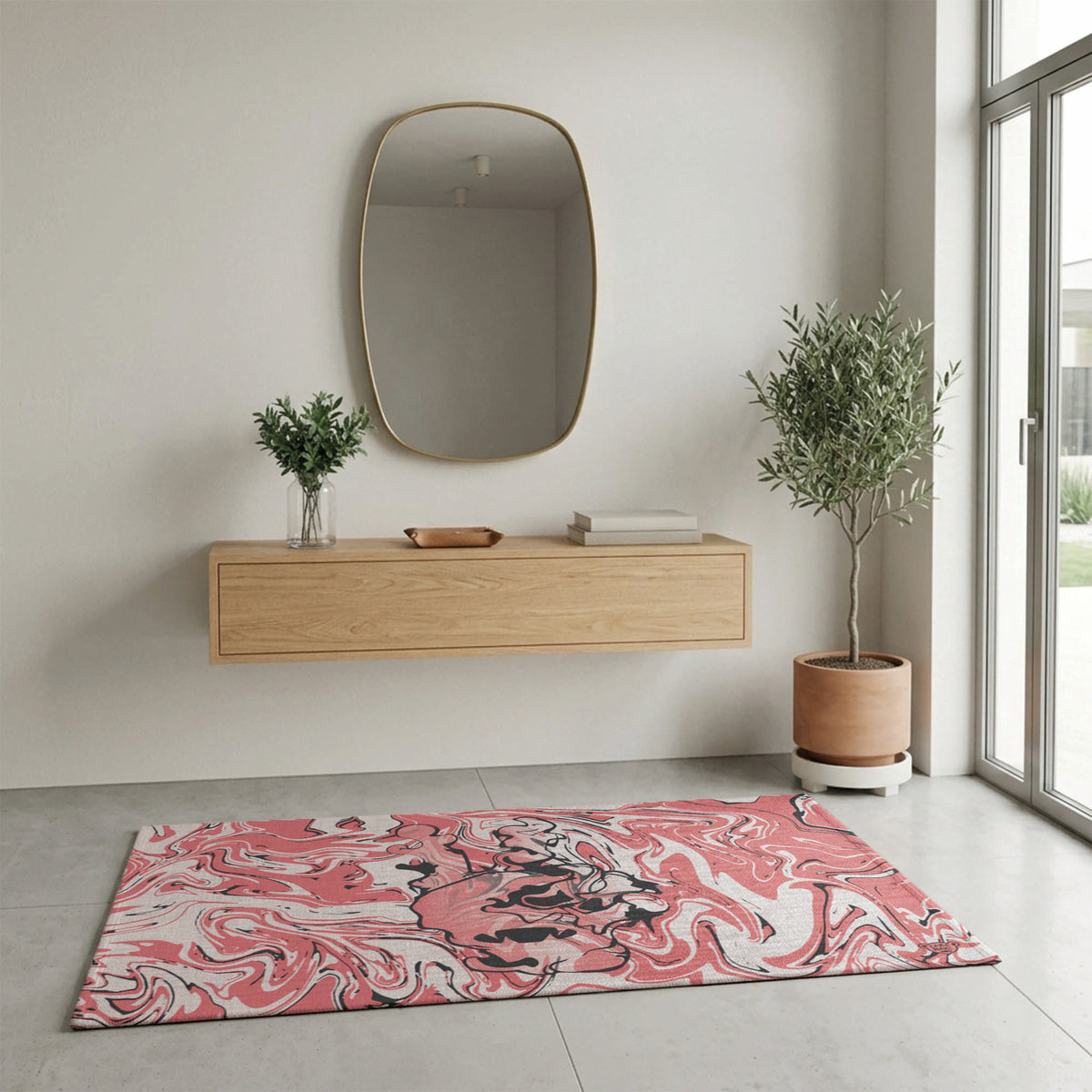 Laza Peace Hand Pink — Indoor/Outdoor Rug