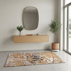 Laza Peace Hand Light Brown — Indoor/Outdoor Rug