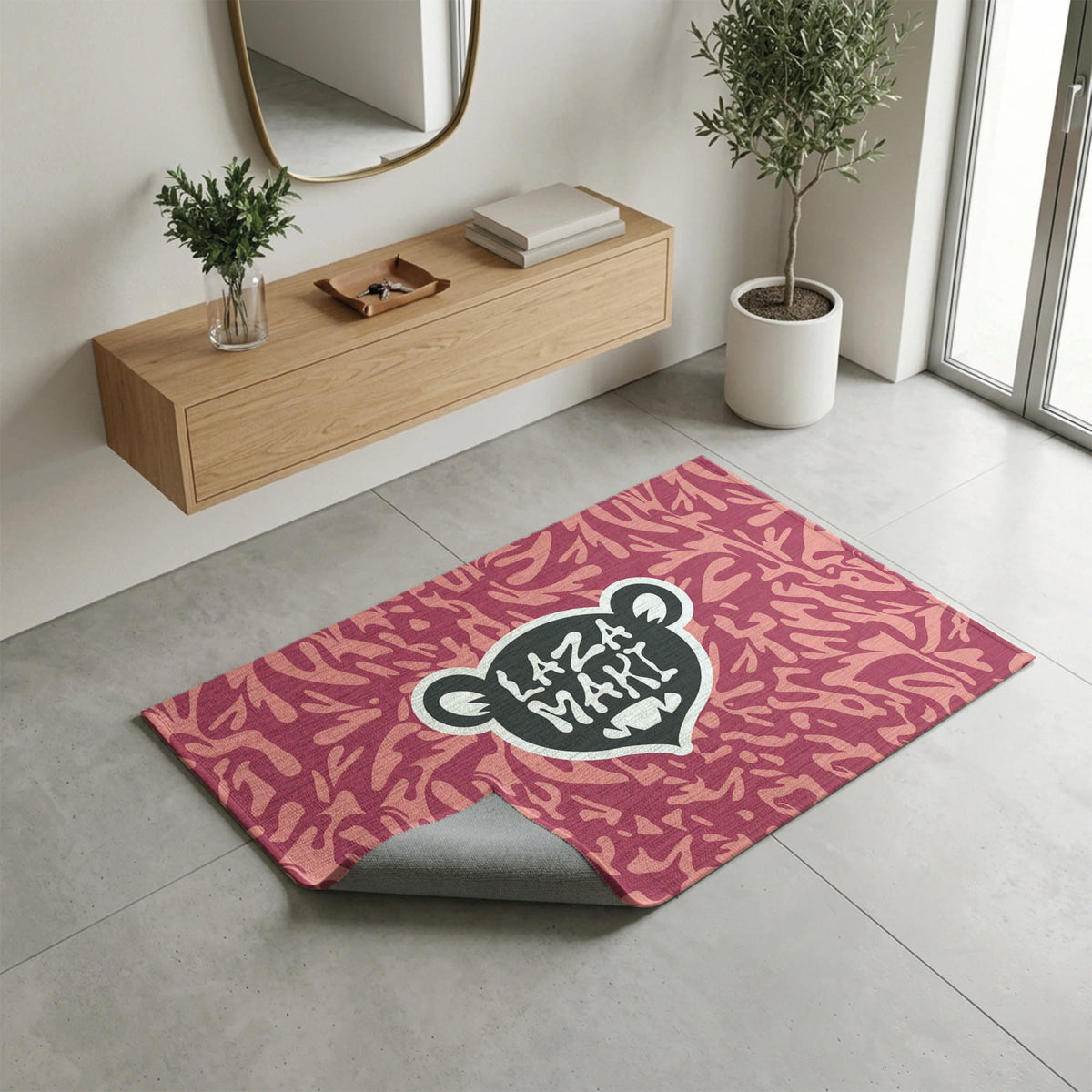 Feral Blush Red/Pink — Indoor/Outdoor Rug — Laza Maki Signature