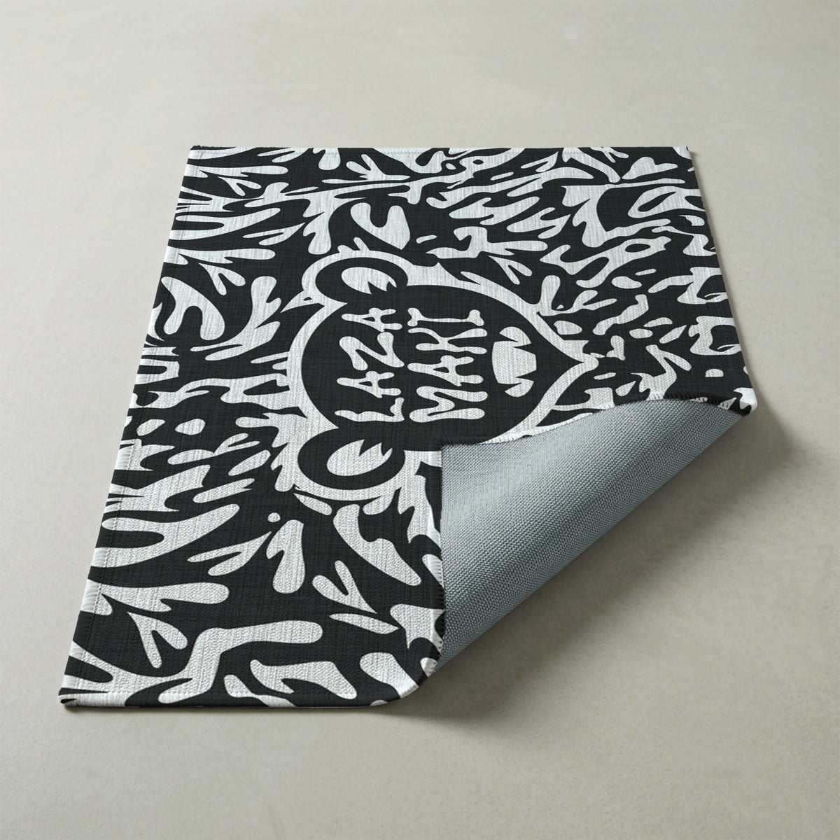 Feral Blush Black/White — Indoor/Outdoor Rug — Laza Maki Signature