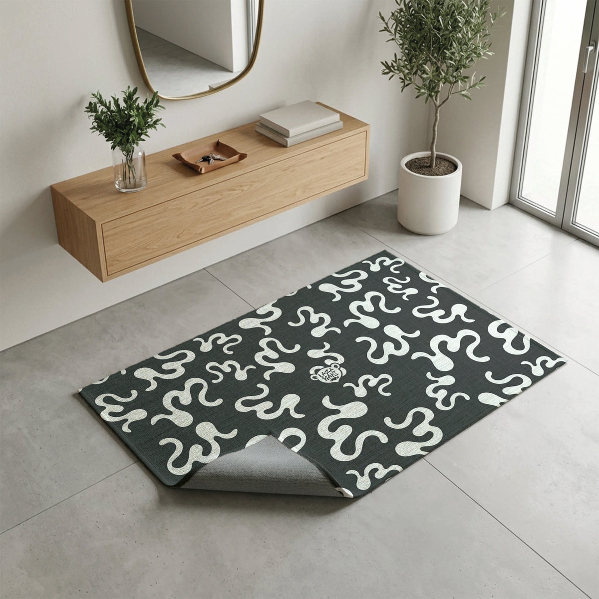 Splash Black/White — Indoor/Outdoor Rug — Laza Maki Signature