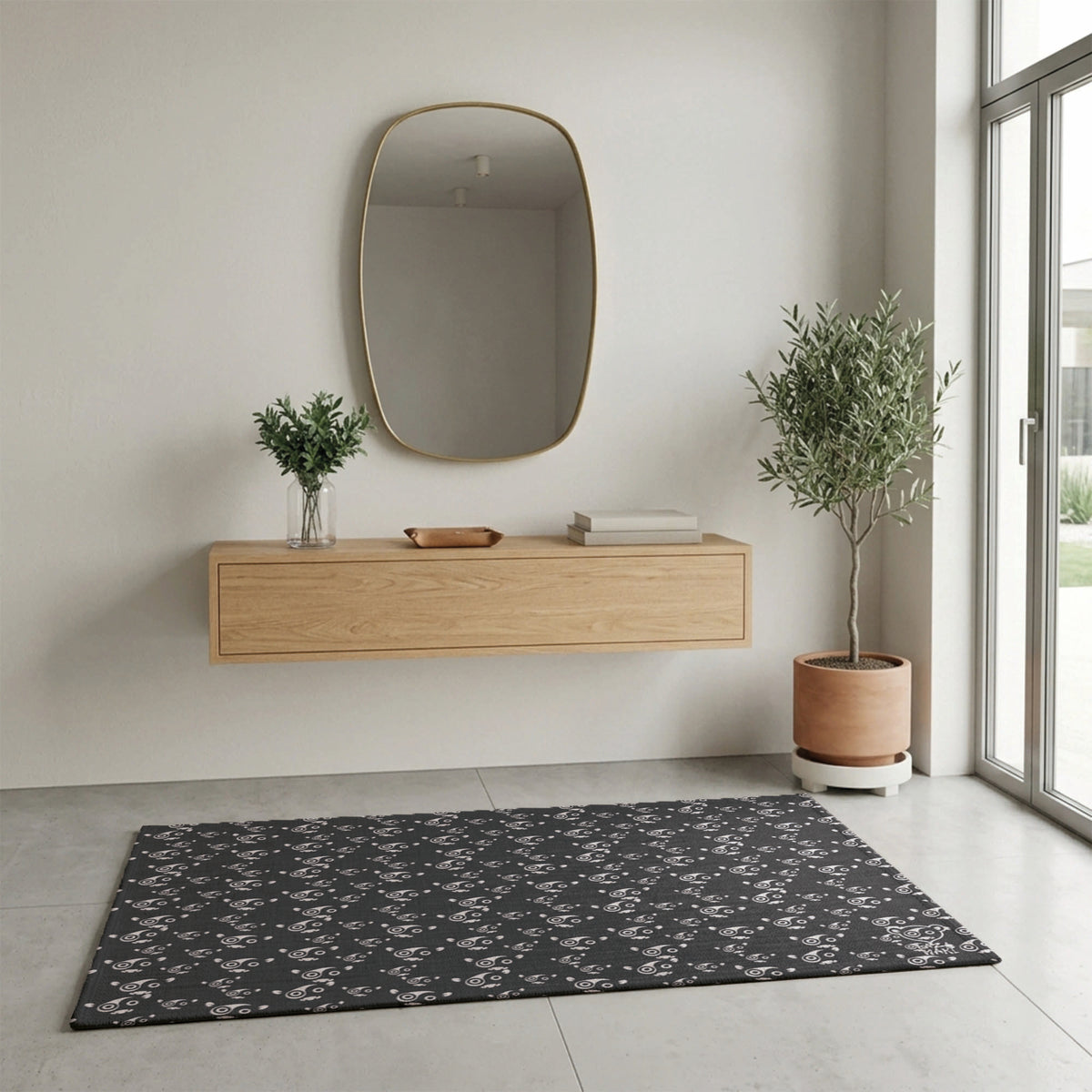 Laza Face Black/White — Indoor/Outdoor Rug