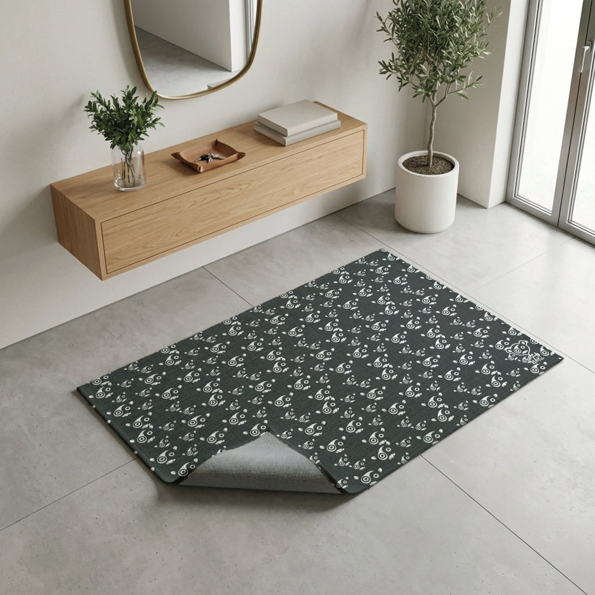 Laza Face Black/White — Indoor/Outdoor Rug