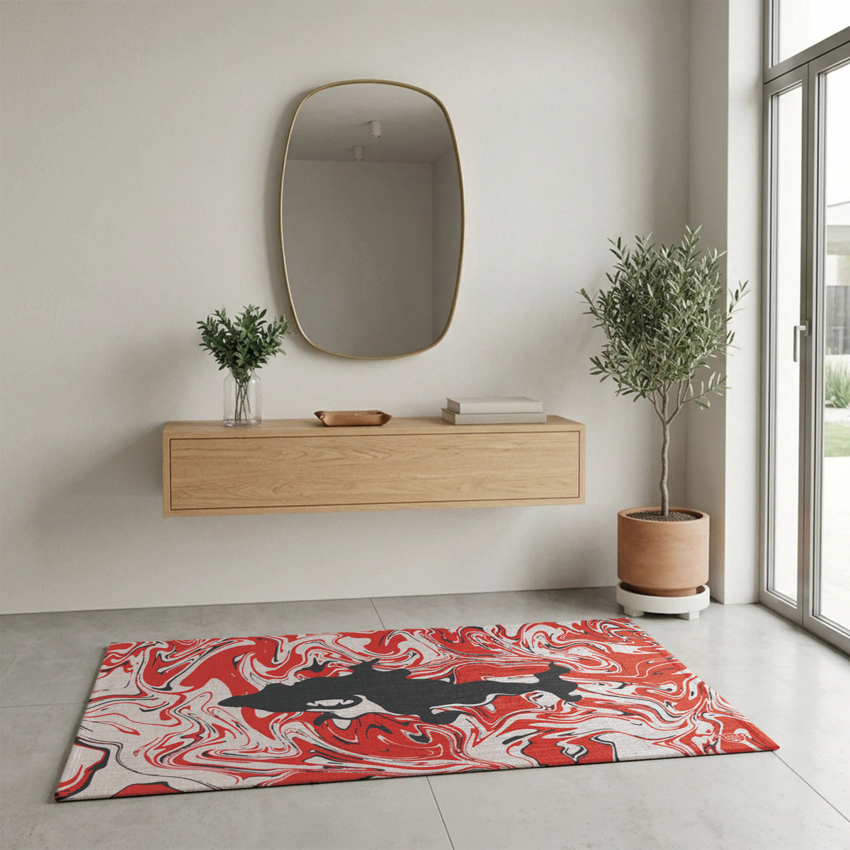 Laza Shark Red — Indoor/Outdoor Rug